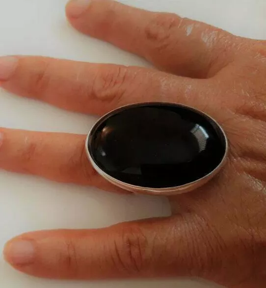 Black Onyx Gemstone 925Sterling Silver Ring Mother's Day Jewelry All Size DM-625