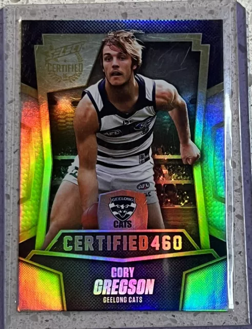 2016 AFL CERTIFIED SERIES CERTIFIED 460 FOIL CARD Cory Gregson-GEELONG 183/460