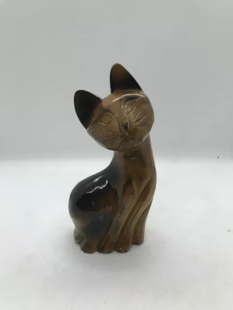 Wooden Cat Figurine Possibly Hand Crafted
