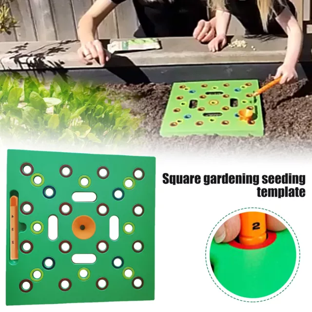 DIY Seed Spacing Template - The garden!