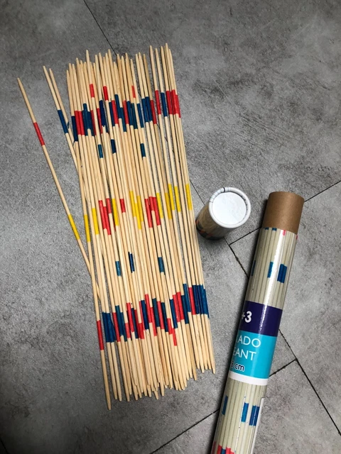 Jeujura Mikado Géant En Bois - 1 Mètre - Housse De Transport Incluse - Jeu De Patience Et Adresse - Dès 3 Ans - 64255