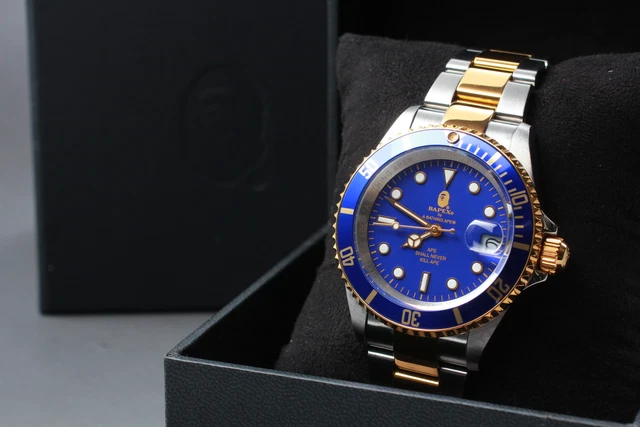 NEAR MINT]A BATHING APE BAPEX T001 Blue Dial Men's Automatic From