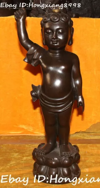 17 "Bouddhisme en bronze pur Statue de Bouddha Shakyamuni Sakyamuni Tathagata