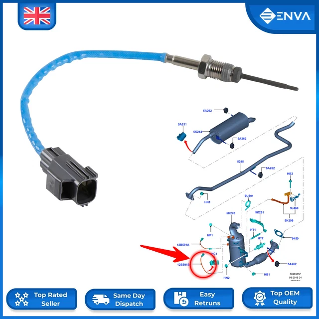 ORIGINAL FORD TRANSIT MK7 MK8 Custom Exhaust Gas Temperature Sensor 2.2