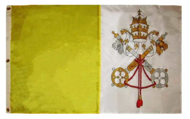 10X15 FT Embroidered Sewn Vatican City 600D SYNTHETIC COTTON Nylon HUGE Flag