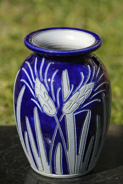 Vase grès au sel Alsace ancien Betschdorf Burger Antique French Ceramic Vase
