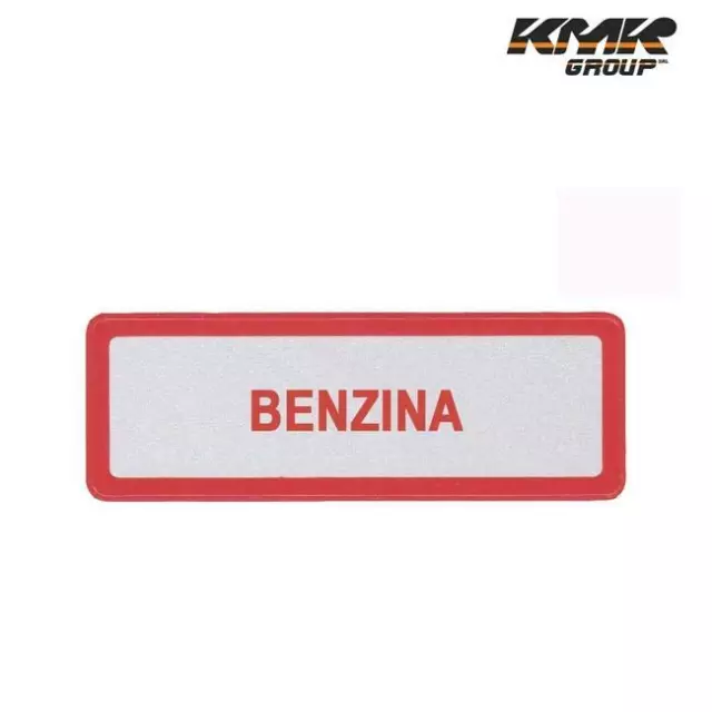 M1513 Targhetta Adesiva Rossa Benzina Vespa 50 125 150 200 Px Et3 Special Pk /