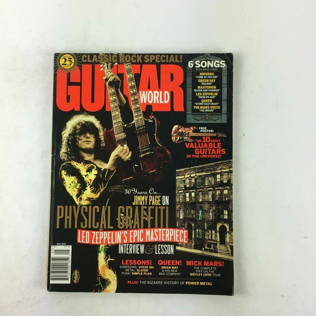 MAY 2005 GUITAR World Magazine Jimmy Page on Physical Graffiti Led