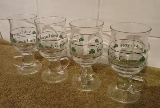 Vintage Irish Coffee Glasses Cristal D'arques One Pair EUC Made in