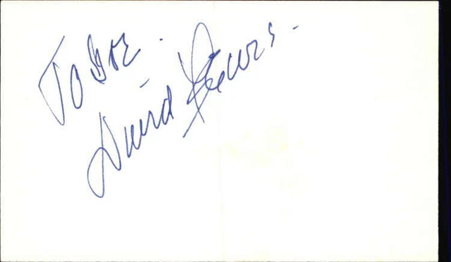 David Lewis d. 2000 Warden on Batman Signed 3"x5" Index Card