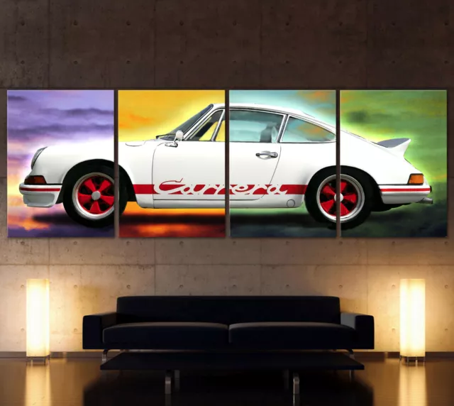 XXL Pop Art Porsche 911 Carrera Rs Toile Image Images Vintage Déco Classique