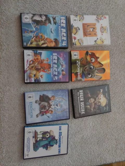 Filme DVD : Ice Age, Monster Uni , Zoomania, Minions, Hui Buh, Eiskönigin