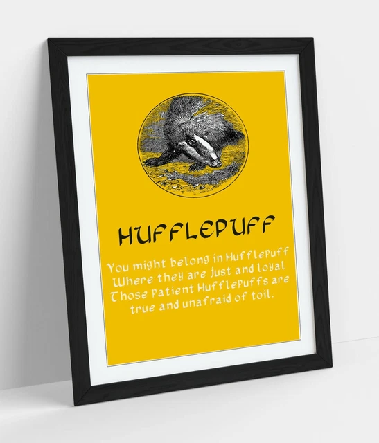 HARRY POTTER HUFFLEPUFF Quote Slogan Hogwarts Framed Wall Art Picture Print £8.99 PicClick UK