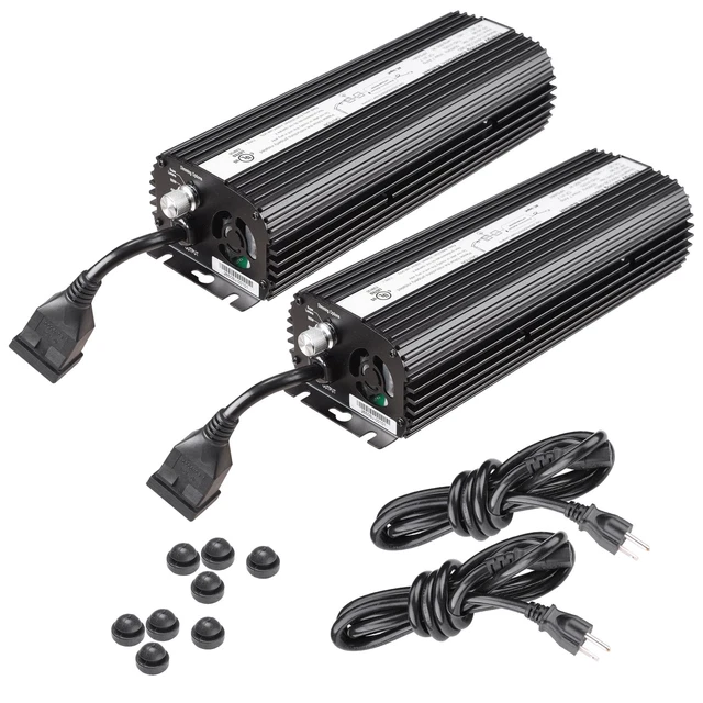 Yescom 600W HPS Electronic Dimmable Ballast for Grow Light Bulb w/ Fan 2 Pack