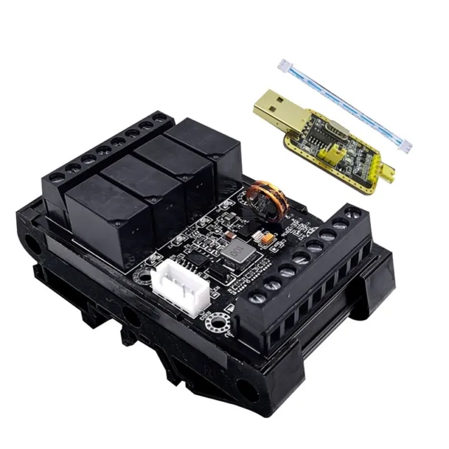 FX1N-10MR Industrielle -Steuerplatine + GehäUse + USB-TTL-Kabel -Modu4433