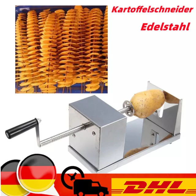 Edelstahl Kartoffelschneider Spiralschneider Gemüse Twister Kartoffel Slicer DE