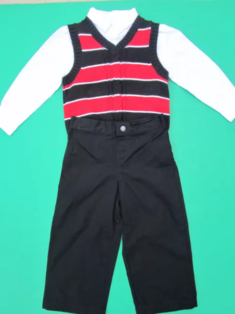 NWT Boys 3pc Suit Shirt-Vest-Pants Size 2T Kids Childs Toddlers Formal Outfit