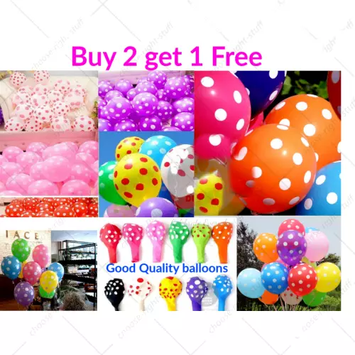 12 Zoll Latex EINFACHE BALLONS Helium BALLONS POLKA PUNKT HOCHZEIT PARTY QUALITÄT