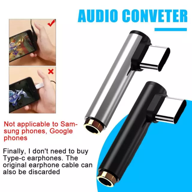 For USB Type C to 3.5mm Female Headphone Aux Audio Cable Adapter Jack C7A0