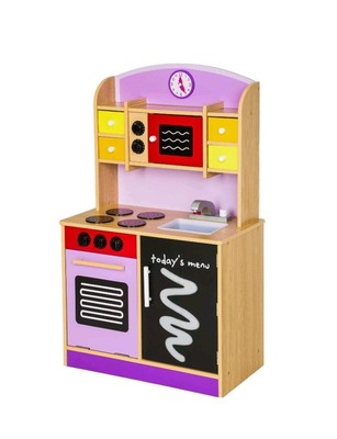 TikTakToo Legno Cucina Giocattolo Gioco Set Pentole Tostapane Macchina Robot da Mixer 