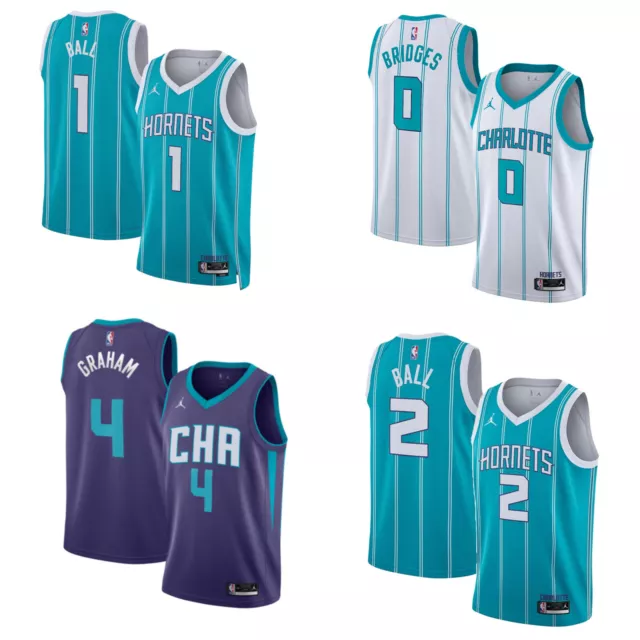 Charlotte Hornets NBA Trikot Kinder Jordan Basketball Hemd - Neu