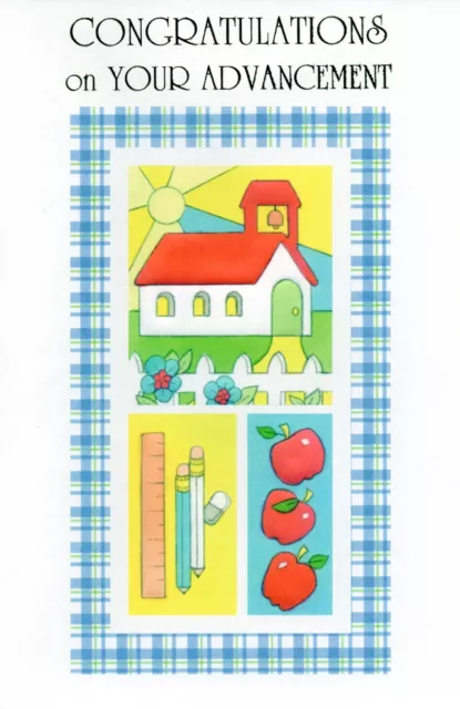 Nice CONGRATULATIONS ADVANCEMENT Card, School by Popular Greetings + Envelope