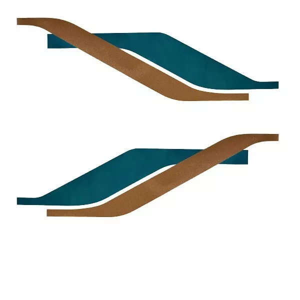 Rinker Boat Graphic Decal Sticker | Captiva 190 Gold / Teal (Set Of 2)