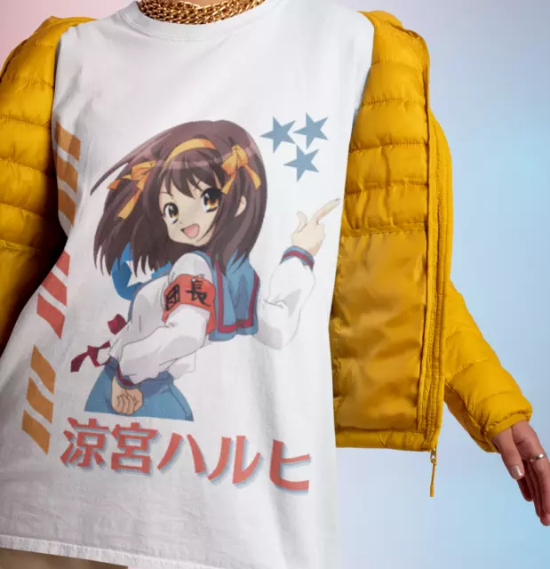 The Melancholy Haruhi Anime Suzumiya Shirt Mikuru Asahina Tshirt Kyo Haruhi Tee