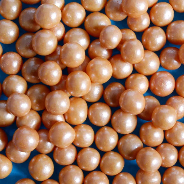 Orange 6mm Pearls Cake Sprinkles Edible Vegan Gluten Dairy Free Halal Kosher