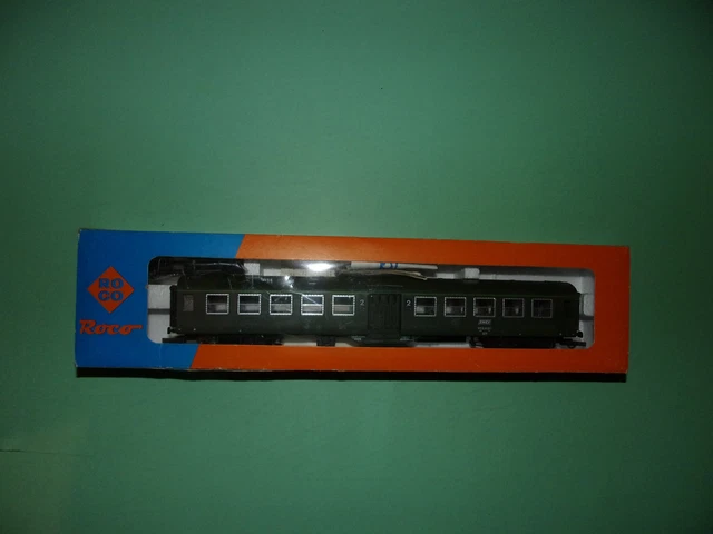 Wagon Voyageurs Roco UIC 2e Classe Vert/argent HO 44609 – Neuf Sous Blister