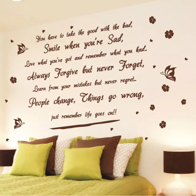 Life goes on Wall Art Quotes Wall Stickers Words Phrases Wall Decals Wall Mural