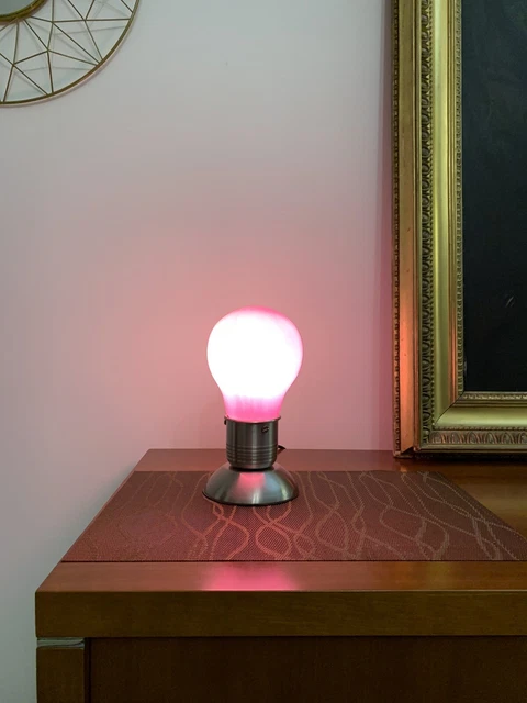 magnifique Lampe Ampoule Rose Tactile Vintage Annee 80