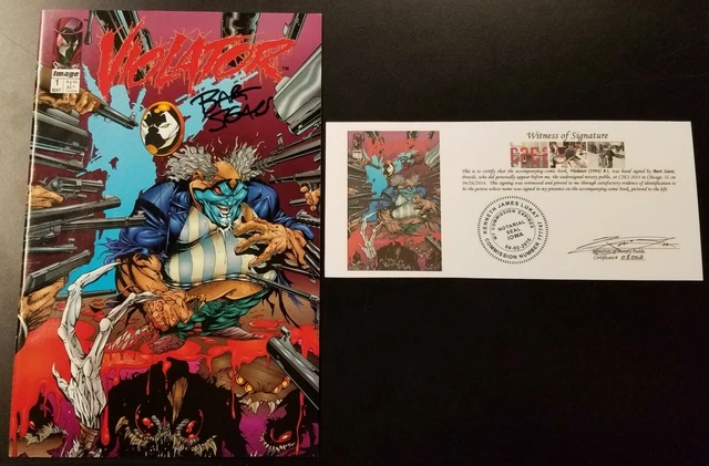 Violator (1994) #1 & 3 SIGNED Bart Sears Greg Capullo Notarized WOS