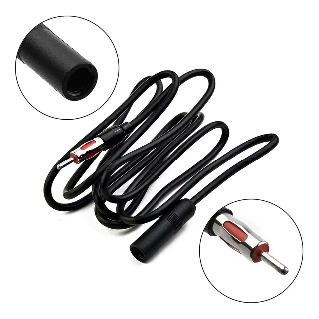 Adattatore Antenna Autoradio Da ISO A DIN - Cavo Prolunga 30cm - Per Installazione Radio Aftermarket