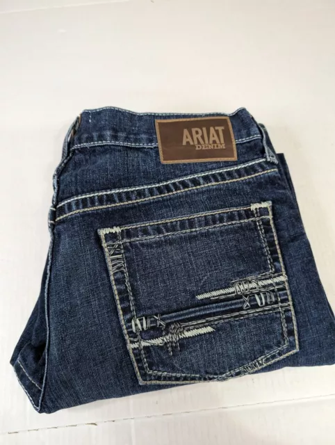 Ariat M4 Relaxed Boot Cut Denim Jeans Mens 34x30 Western Cowboy EUC