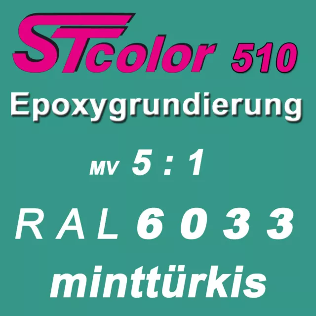3 kg STC 2K EP Grundierung Epoxy 5:1 RAL 6033 minttürkis Set inkl. Härter