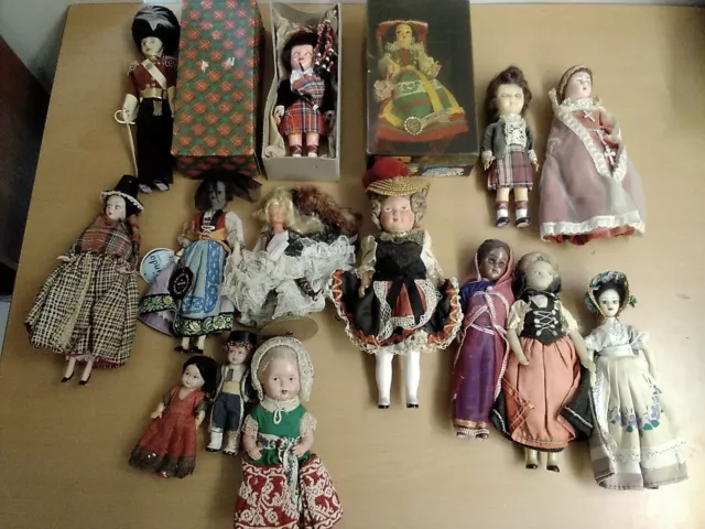 Vintage Souvenir Dolls in Traditional National Dress Bundle X 15 ❤️CHARITY