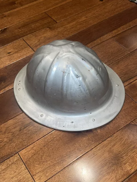 Vintage B.F. McDonald Co. No. 2177145, No. D118432 Hard Hat (Metal w/ Liner)