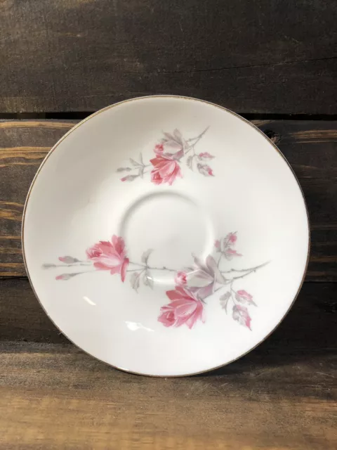 Replacement Crown Staffordshire Fine Bone China Saucer 5 1/2” W/ Beautiful Roses