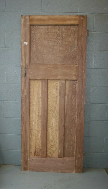 Door 1930's 4 Panel Pine Wooden 31 3/4" x 79" Internal  ref 188A