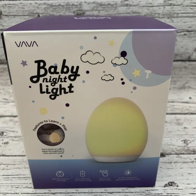 VAVA Baby Companion MultiColor Night Light touch + tap learn + play rechargeable