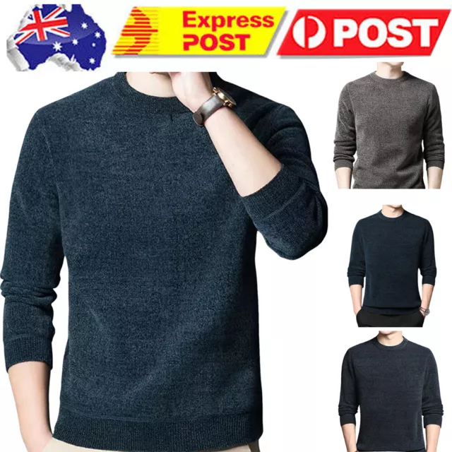 Men's Sweater Round Neck Long Sleeve Knitted Shirt tops sweater coat Sweatshirt