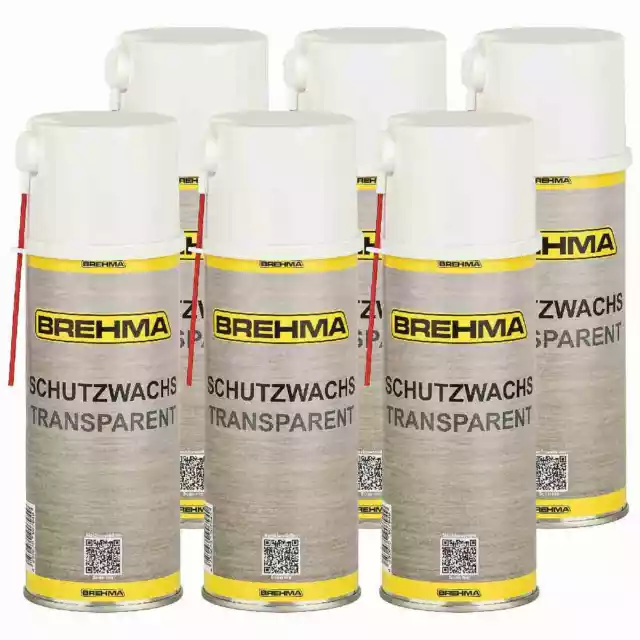 6x BREHMA Schutzwachs Spray transparent Unterbodenwachs Hohlraumwachs UBS