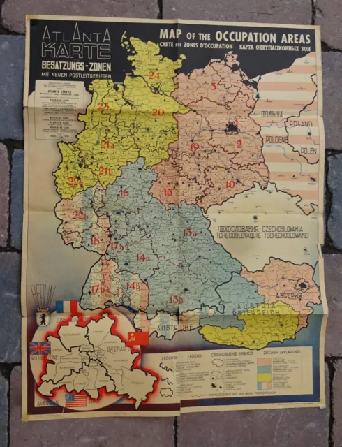 original Plakat um 1947- Besatzungszone