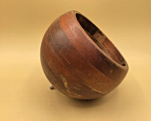 Antique Wood Mold Foundry Pattern Industrial steampunk sand cast deep small bowl