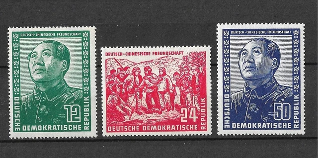 DDR "Deutsch-Chinesische Freundschaft 1951 Mi.Nr 286-288" Postfrisch