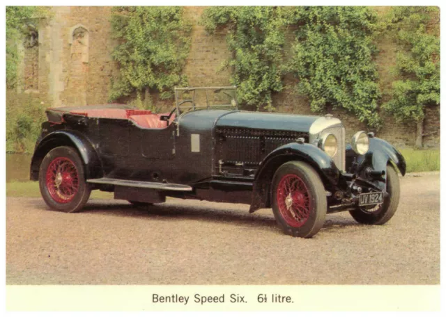 Bentley Speed Six, 6,5 Liter seltene Vintage Auto Postkarte
