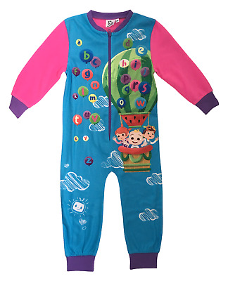 Girls COCOMELON sleepsuit, pyjamas, pjs, all in one 12mths - 4yrs micro fleece