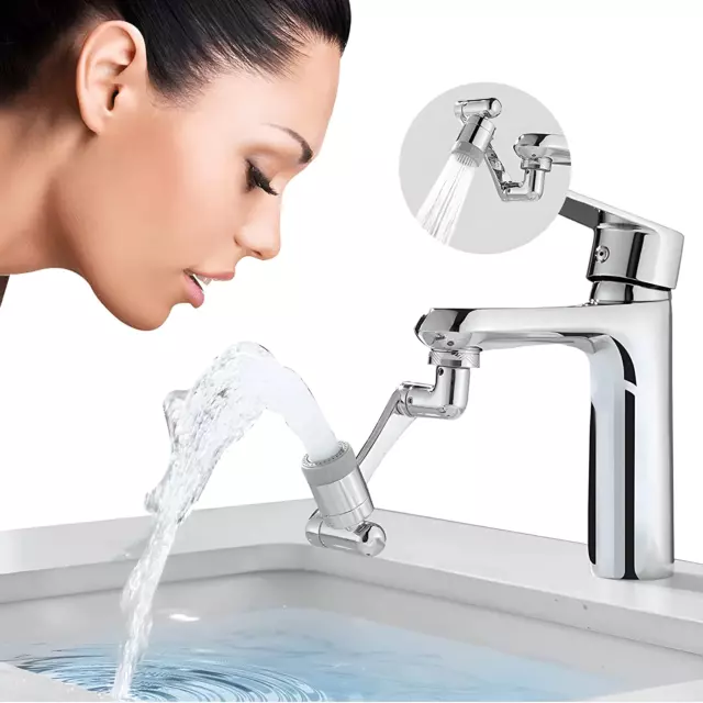 robinet rotatif embout robinet Prolongateur de robinet de cuisine rotatif à  720 °, adaptateur universel de buse de robinet à économie d'eau, filtre  anti-éclaboussures, Spray, accessoires d'évier de salle de bains 