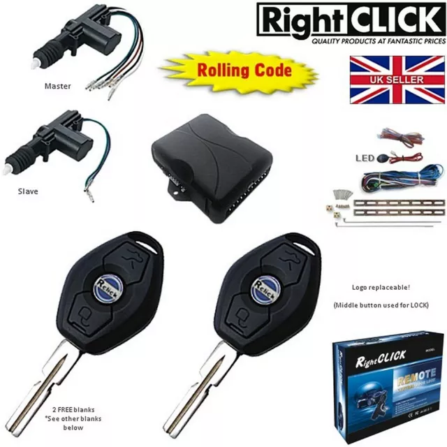 2 Door Central Locking Kit Remote Keyless / Immobilizer / Alarm 2D-CLR670